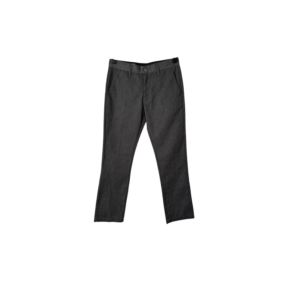 Volcom Frickin Modern Chino Pants Gray Straight Bootcut Tape Pockets 29 Skater